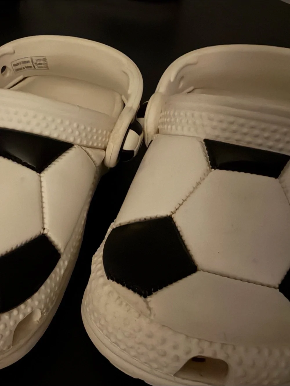 CROCS Kids White and Black Soccer